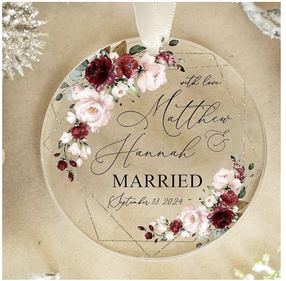 Greenville SC wedding venue - Ballenger Bridge Trending wedding guest gifts 2025 elegant ornament